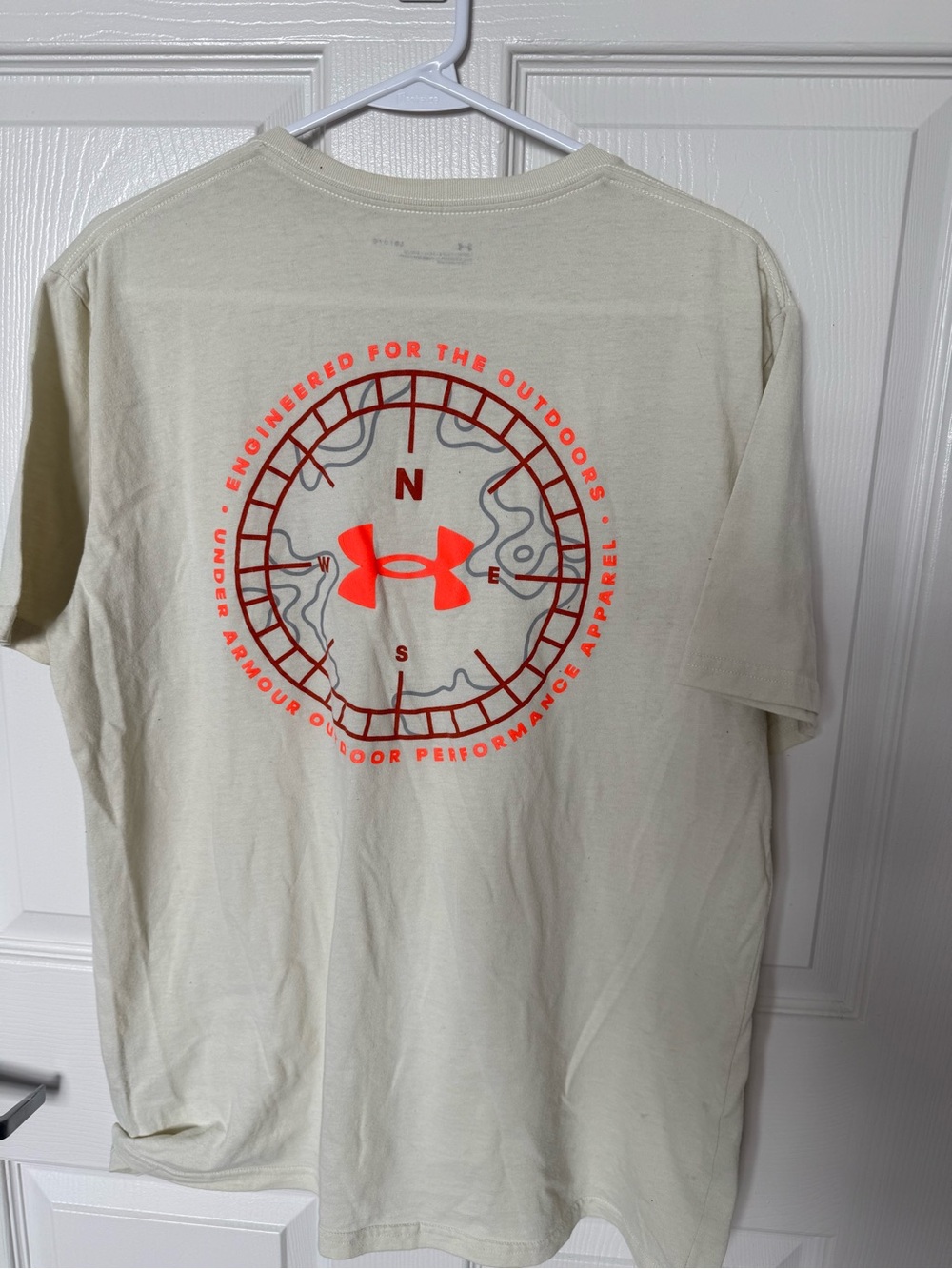 Under Armour Loose Fit Tee Orange Compass Large